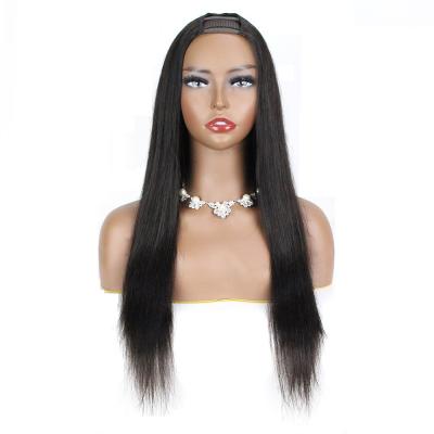 China Silky Straight Wave Full Hair Cheap Machine Made Brazilian Wig For Women Hair U Part Wig Hair Wigs for sale