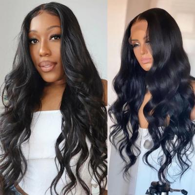 China ALL Hair Pre Plucked Brazilian Wigs For Women 13x4 Body Wave Hd Transparent Lace Front Wig for sale