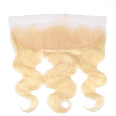 China All Good Quality Preplucked With Baby Hair 613 Blonde HD Lace Closure Thin Transparent Headband for sale