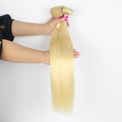 China Silky Straight Brazilian Straight Wave 613 Bundles With Full Closure Blonde Hair 1/3 Piece 10-28 Inch Virgin Hair Extension for sale