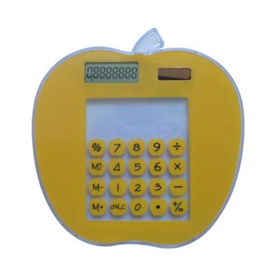 China Promotional Electronic Multipurpose Transparent Touch Screen Shape Digital Apple Gifts Solar Calculator Calculator for sale