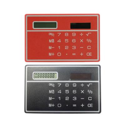 China Cheap Mini Ultra Thin Card Calculators Solar General Purpose Calculator Novelty Gift 8 Digit for sale