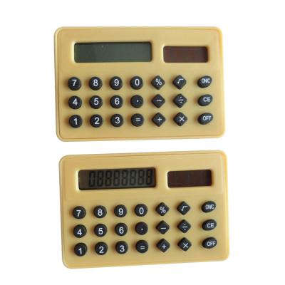 China Promotional Mini Super Thin Calculator Solar Power 8 Digit Of General Purpose Management Calculator Gift for sale