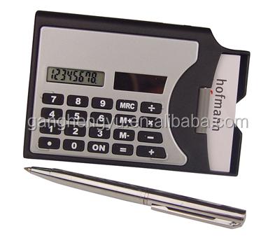 China Mini Promotional Gift Kid Universal Purpose Calculator Pocket 8 Digit Name Card Holder Solar Calculator for sale