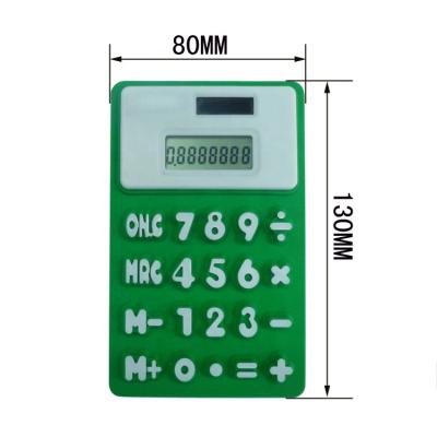 China Digital Flexible Silicone Calculator General Purpose Electronic Calculator Dual Power 8 Digit Flexible for sale