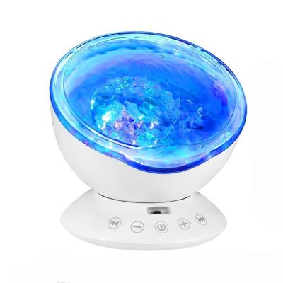 China Colorful Room 7 LED Music Colorful Ocean Projection Night Light in Home Bedroom Living Room for sale