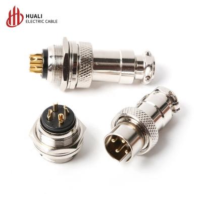 China Automotive Gold Plated GX16 Pin Plug Socket M16 Aviation Connector Flipped Connector Assembly for sale