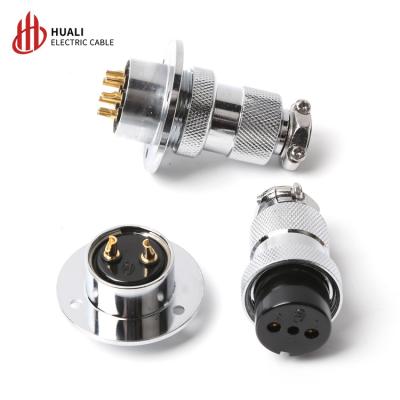 China Hot Sale Automotive Metal Aviation Connector GX20 GX30 Socket Plug for sale