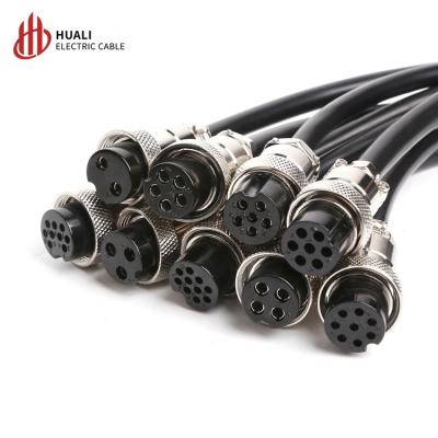 China GX20 Plug Circular Automotive Female Connector Aviation 18AWG Female Socket With Cable for sale