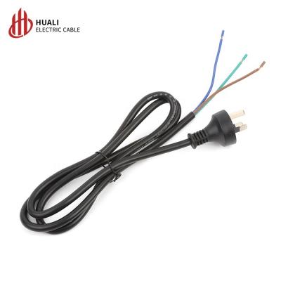 China COMPUTER AU Mains Cords 0.75mm2 250V AU Power Extension Leads 3 Prong Dryer Light Duty Cord for sale