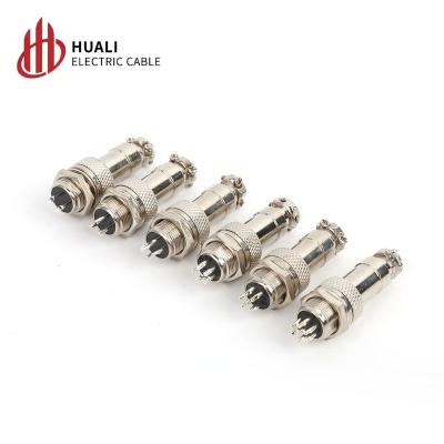 China Hot Sale Automotive 2 Aviation Cable Connector GX12 3 4 5 6 7 Pin Metal Plug Socket Cable Connector for sale