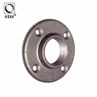 China NPT Black Malleable Iron Female Slip Threaded Blind Flange, Floor Flange for sale