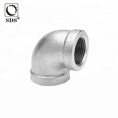 China Female Galvanized Iron Fig No.90 NPT Malleable Iron Pipe Fittings And 90 Degree Elbow for sale