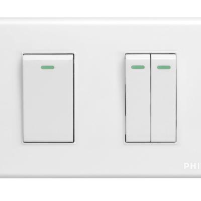 China PHIDIAS Vietnam Security High Quality White Color 16A 1 Strip Switch and 2 Small Strip Switches Home Switches for sale