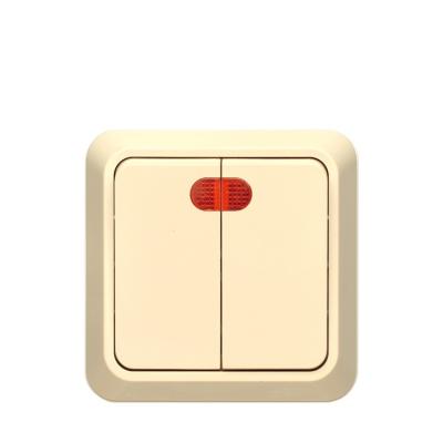 China home & Office PHIDIAS EU Standard Outdoor Type Home Use 16A Push Button Electric Wall Switch With Round Pin Neon Plug for sale