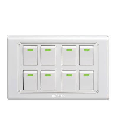 China home & Office Pakistan Bangladesh Nepal High Quality Security Wall Light Switch and Socket Light Switch Night Electric Neon Light for sale