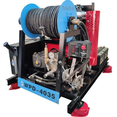 China 400bar 35l Italy high pressure drain machine sewer diesel engine industrial cleaning cleaner machine for sale