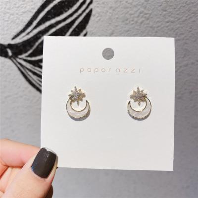 China Creative CLASSIC Silver S925 Needle Earrings Personalized Stud Earrings Star Rhinestone Rhinestone Earrings LXESE6842 for sale