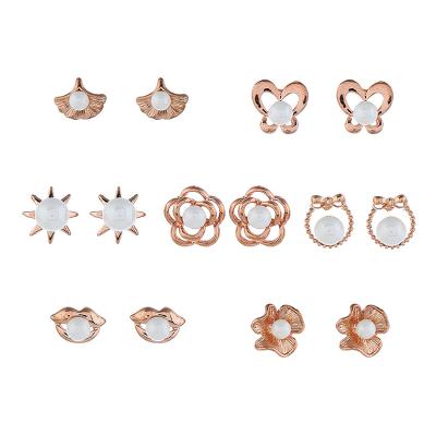 China WEH036 fashion CLASSIC earring set one week earring temperament combination set sun butterfly earrings for sale