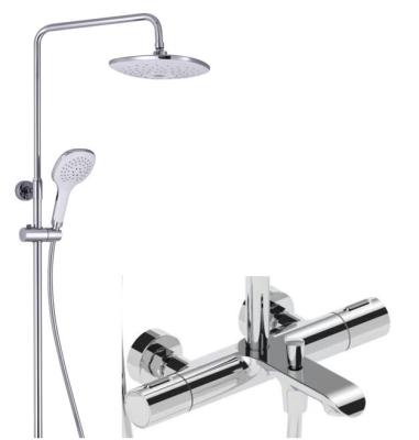 China With Slide Bar High Flow Thermostatic Bath And Shower Faucets Mixer Column Bar Set Hot Cold Water for sale