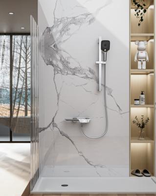 China With Slide Bar Thermostatic Shower Faucets Mixer Waterfall Bath And Spout With Slide Bar for sale