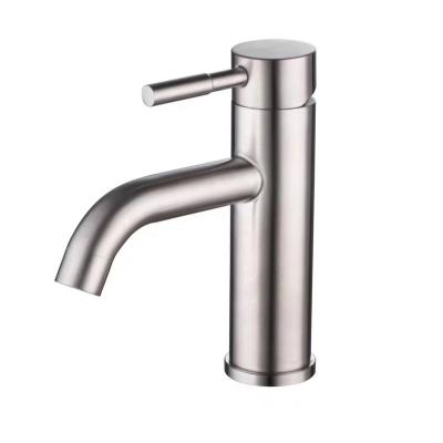 China SUS304 Faucets Stainless Steel Basin Mixer Toilet Faucets Metered Hot Cold Water Deck Mounted for sale