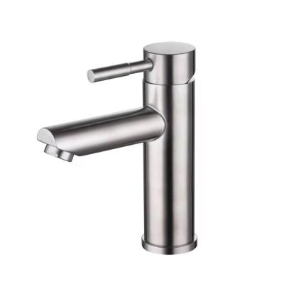 China SUS304 Faucets Stainless Steel Basin Mixer Toilet Faucets Metered Hot Cold Water Deck Mounted for sale