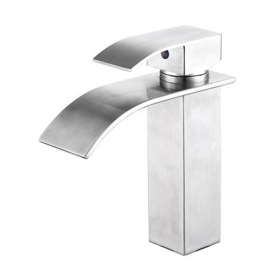 China SUS304 Stainless Steel Basin Mixer Toilet Faucets Metered Hot Cold Water Deck Mounted Water Drop for sale