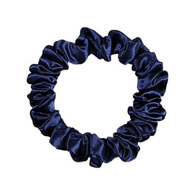 China 100% Silk Hair Tie Hairbands Girl Hair Decoration 22mm Hair Scrunchies 22mm Elastic Hair Ribbon Ponytail Holder for sale