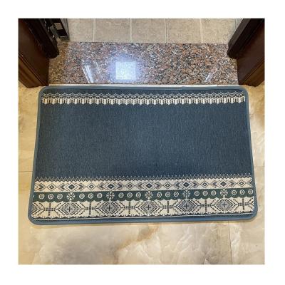 China Custom Made Washable Welcome Door Mat Bedroom Living Room Chenille Non-Slip Door Mat for sale