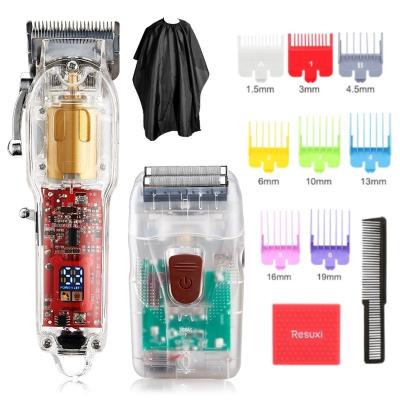 China New Full Body 100AT Household Transparent Visible Hair Clipper Cordless Barber Professional Hair Clipper Equipment Razor Trimmers for sale