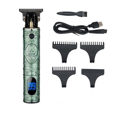 China For Men's Trimmer RTS USB Rechargeable Beard Shaver LCD Display Professional Cordless Hair Trimmer Rechargeable Beard Shaver for Men Barber Cutting Tools for sale