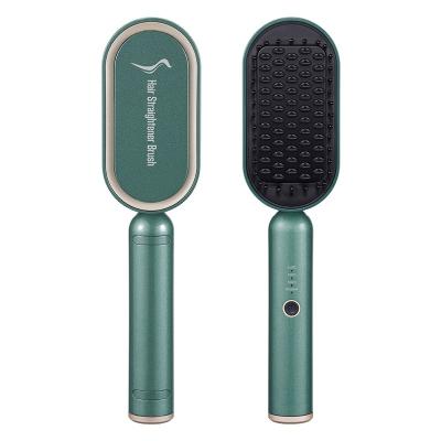 China Hotel Drop Shipping Ceramic Heater Anion Hair Straightener Brush With Digital LCD Show Straighenen Comb For Home Use for sale