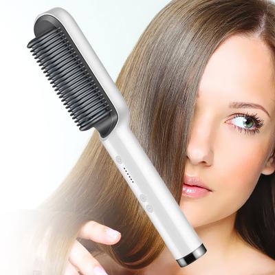 China Best Tourmaline Hair Iron Drop Shipping Hotel Ceramic Straightener Professional Hot Brush Comb Flat Permanent Straightening Sale for sale