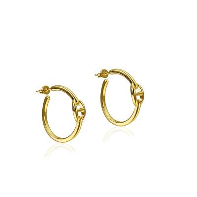 China Diameter Fashion Trendy Classic Hoop Earrings Gold Plated Copper OEM Big Wide Hoop Earrings Women for sale