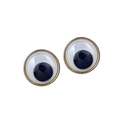 China Trendy gold studs with eyes design with gemstone ear studs for sale