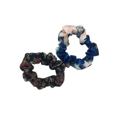 China Fashion Wholesale Women Fashion Hair Accessories Fabric Solid Colors Elastic Hair Ties Satin Hair Scrunchies for sale