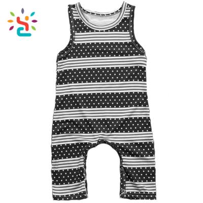 China Wholesale Newborn Infant Cute Bamboo Romper Fiber Stripe Dry Fit Kids Rompers Clothes Custom Print for sale