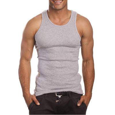 China Breathable Mens Ribbed Sport Tank Tops Muscle Tank Tops Gym Work Out Super Thick T-Shirt for sale