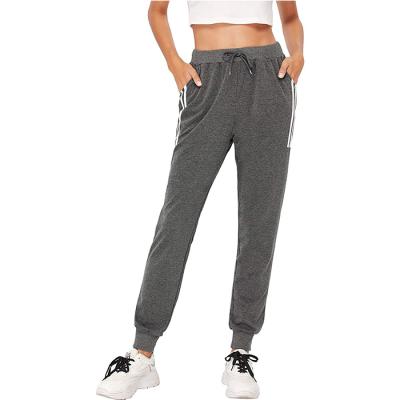 China Anti-pilling Women's Anti-pilling Drawstring Waist Ankle Jogger Bottom Narrow Bottom Pants Sporty Casual Sweatpants With Pocket for sale