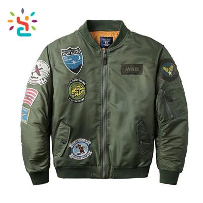 China Custom Viable Patch NASA Jacket 5%Spandex 95%Polyester Hip Hop Nightclub Suit Flight Jacket Classic Wear for sale