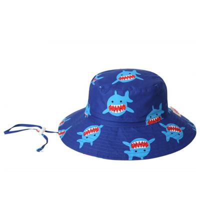 China Hot Sale Character Kids Bucket Hats Sun Protection Baby Funny Animal Shark Hat Custom Made Bucket Hats for sale