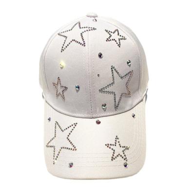 China JOINT Women's Summer Baseball Cap Shiny Rhinestone Fashion Baseball Cap Hats Baseball for sale