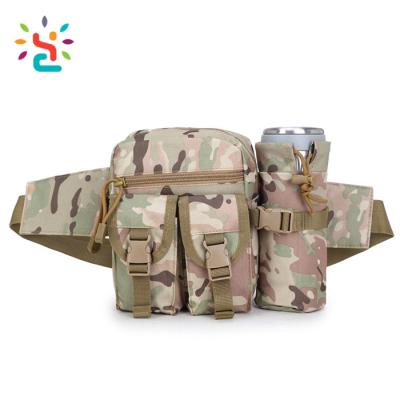 China Custom Waist Bag Water Proof Man Sports Military Running Tactical Waist Bags Fanny Pack Fashion Travel Camo Waist Bag for sale