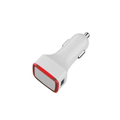 China Bulk Left Car Led Logo Mobile Phone 2.4A Dual Mini Cheap Mobile Phone Car Accessories kc Rohs Usb Dc Charger 2.4A for sale