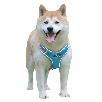 China Durable Oxford Cloth Polyester Mesh Retractable Pet Harness Chest Traction Rope for sale