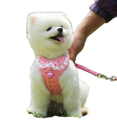 China Wholesale Viable Cotton Polyester Mesh Colorful Pet Collars Leashes Traction Rope for sale