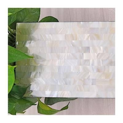 China Custom River Inlay Parquet Countertops Pearlescent Paper Shell Mosaic Tile Furniture for sale