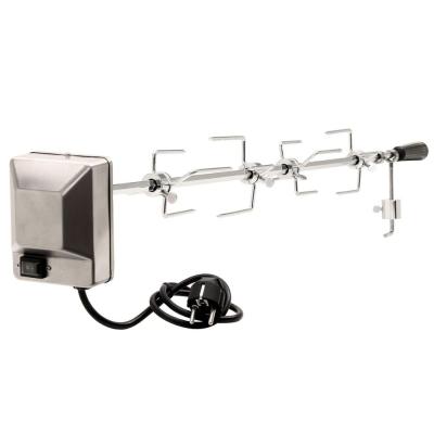 China Easily Cleaned Stainless Steel Gas Grill Rotisserie Kit With 100cm Spit Rod for sale