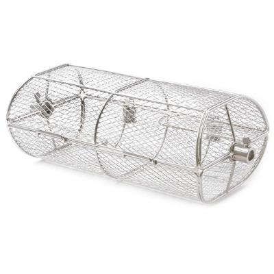 China Easily Cleaned Stainless Steel Grill Rotisserie Spit Rod Barbecue Baking Basket for sale